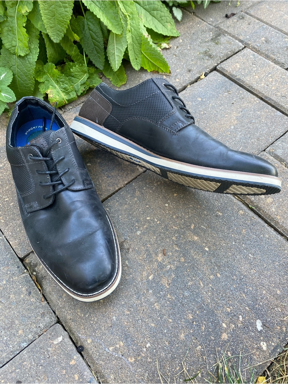 Nunn Bush Men's Black Leather Lace-Up Oxford Sz 10.5M